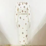 Embellished Jacket and Long Skirt Set