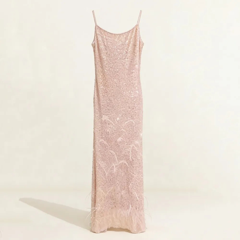 Shimmer Sleeveless Long Dress