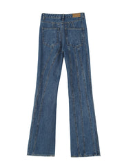 Panel-Seam Flared Jeans