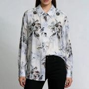 Floral-Print Button-Up Shirt