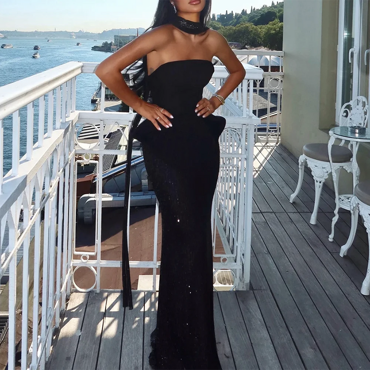 Strapless Top and Skirt Set