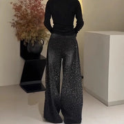 Shimmer Wide-Leg Pants
