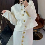 Fitted Jacket and Skirt Set
