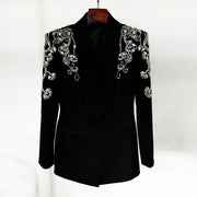 Embellished Shawl-Collar Blazer