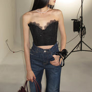 Strapless Lace Corset Top