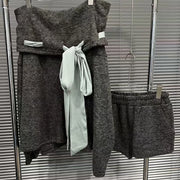 Bow-Front Top and Skirt Set