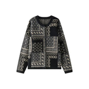 Patchwork-Print Zip-Up Jacket