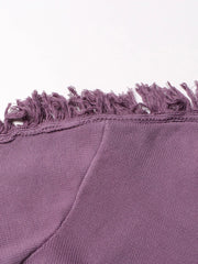 Ombre Fringed Long-Sleeve Sweater