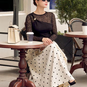Sheer Top or Polka-Dot Skirt