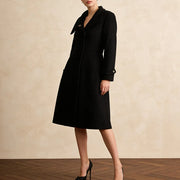 Wide-Collar A-Line Coat