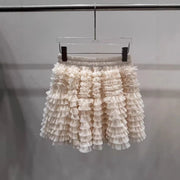 Tiered Ruffle Mini Skirt