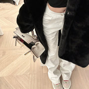Straight-Leg Patch-Pocket Pants