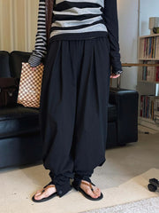 Ruched-Cuff Balloon Pants