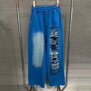 Letter-Print Drawstring Pants