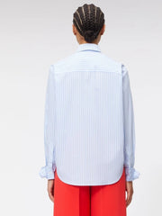 Rosette Striped Button-Up Shirt