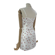 Printed Ruched Strapless Dress