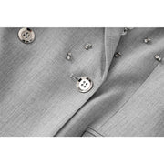 Embellished Blazer and Mini Skirt Set
