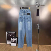 Pleated High-Waist Straight-Leg Pants