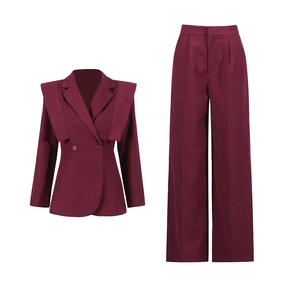 Fitted Blazer and Pants Set