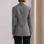 Tie-Front Cutout Blazer