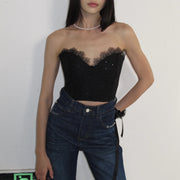 Strapless Lace Corset Top