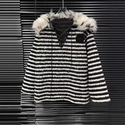 Striped Lace-Up Sweater