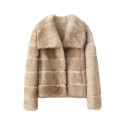 Shaggy Paneled Collared Jacket