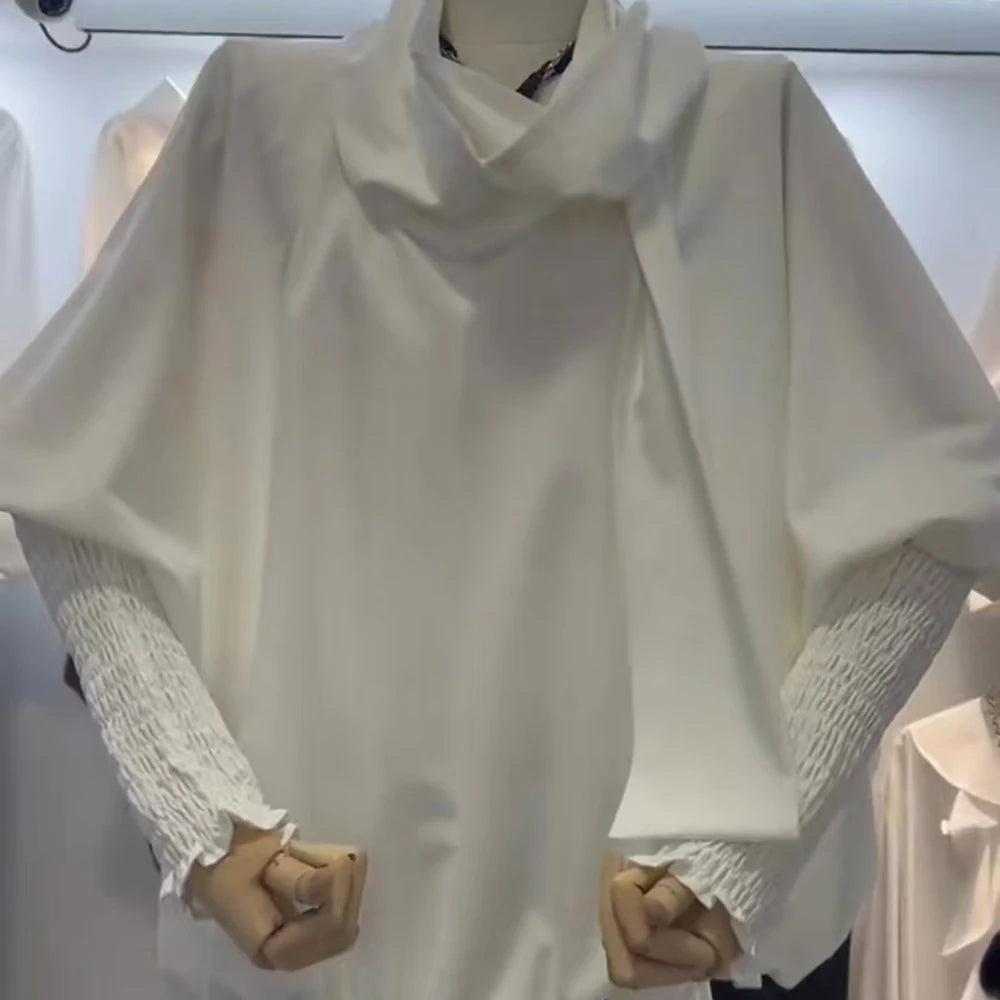 Oversized Bow-Neck Blouse