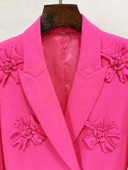 Floral Applique Blazer or Flared Pants