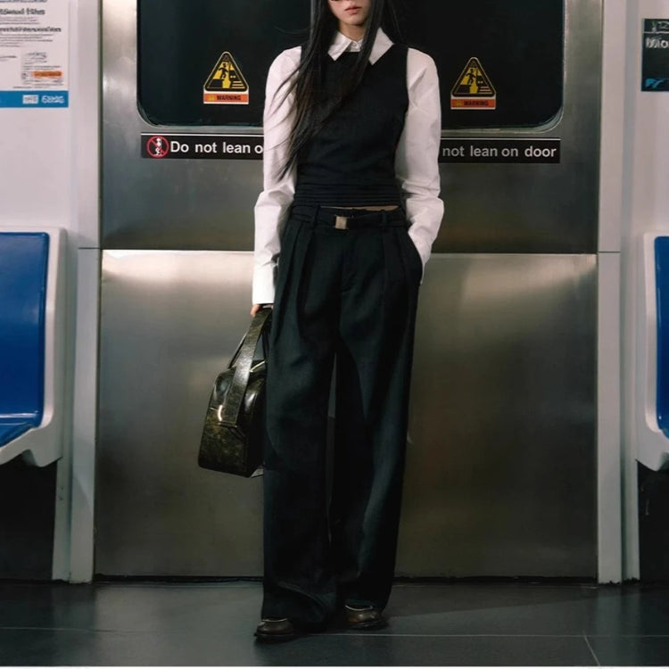 Shirt, Vest or Wide-Leg Pants