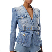 V-Neck Pocket Jacket