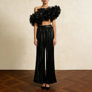 Ruffled Top or Pleated Pants