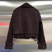 Tie-Waist Cropped Trench Jacket