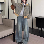 Contrast-Trim Cropped Jacket