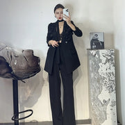 Applique Blazer and Pants Set