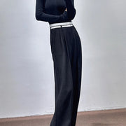 Pleated Wide-Leg Pants