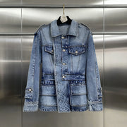 Stand-Collar Pocket Jacket
