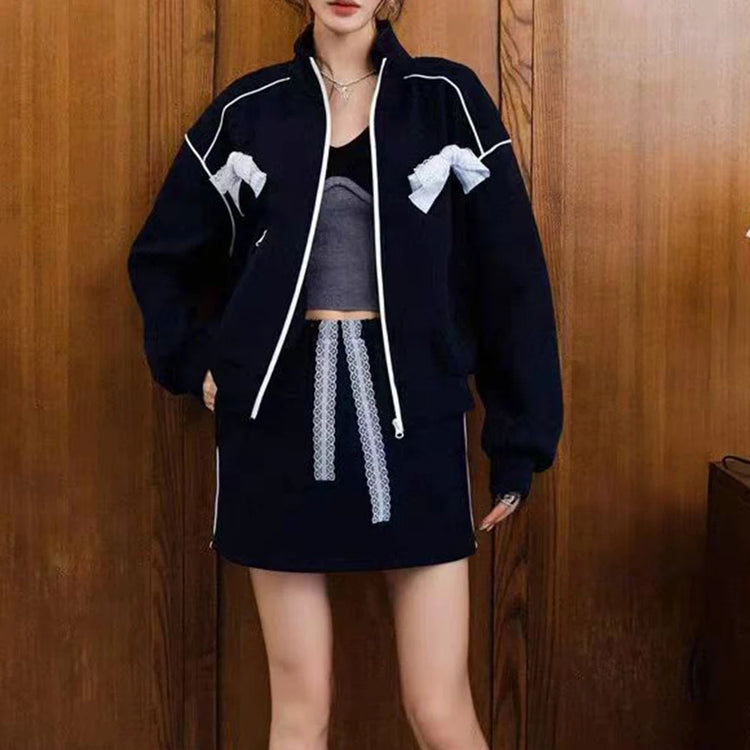 Bow-Detail Jacket or Skirt