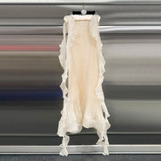 Ribbon-Trim Sleeveless Dress