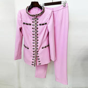 Embellished Jacket and Pants Set