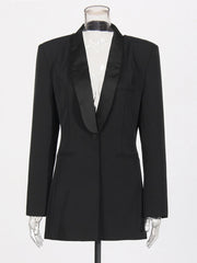 Shawl-Collar Longline Blazer