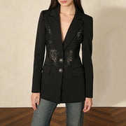 Cutwork-Waist Tailored Blazer