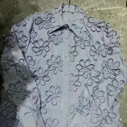 Floral Applique Long-Sleeve Shirt