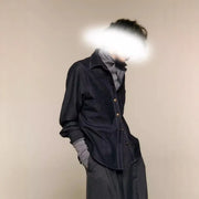 Contrast-Stitch Button-Up Shirt