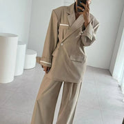 Pinstriped Jacket and Pants Set