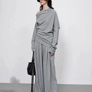 Asymmetric Top or Wide-Leg Pants