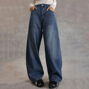 Seamed Wide-Leg Jeans