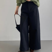Pleated Straight-Leg Pants