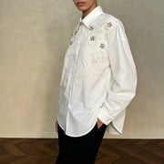 Floral Applique Long-Sleeve Shirt