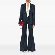 Pinstriped Tailored Blazer